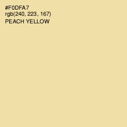 #F0DFA7 - Peach Yellow Color Image